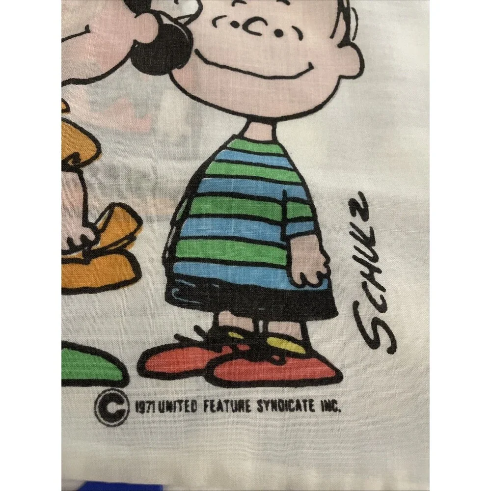 Vintage 1970s Peanuts Snoopy Twin Fitted Sheet Pillowcase Sears Perma Prest
